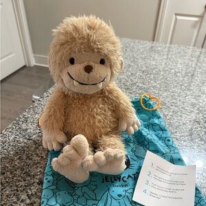 Jellycat Bucky Bigfoot Plush with Blue Bag